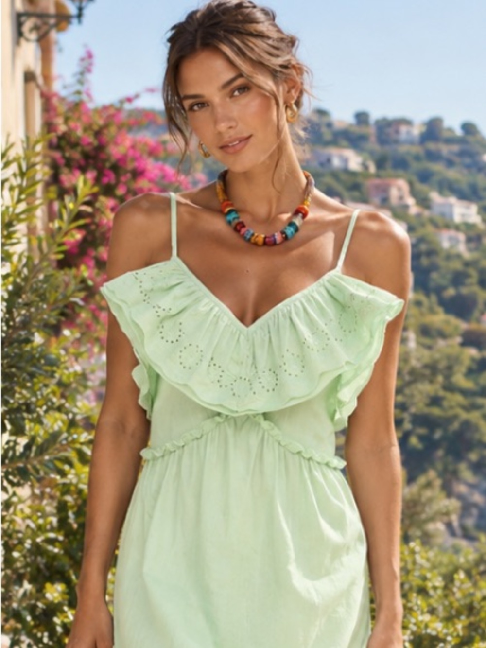 NWT Zara Mint Voluminous midi dress